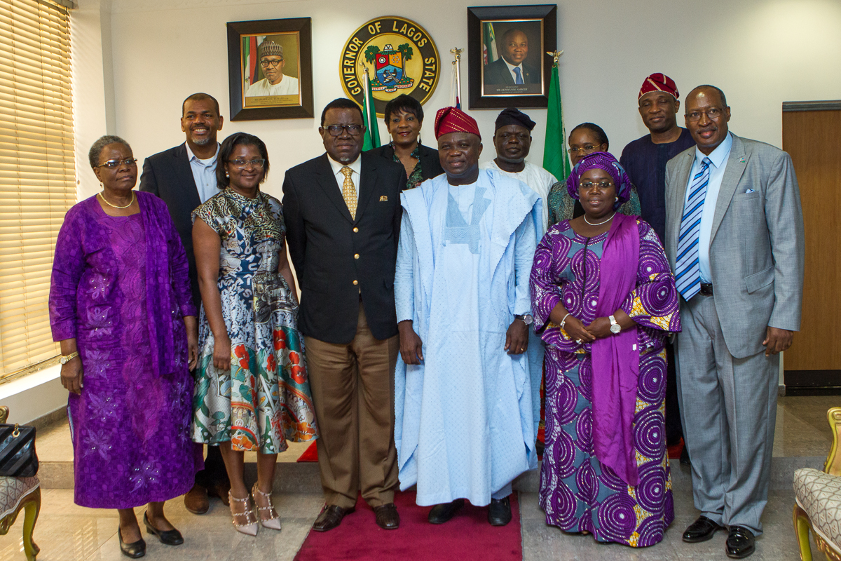 Ambode Receives Namibian President on First Day in Office