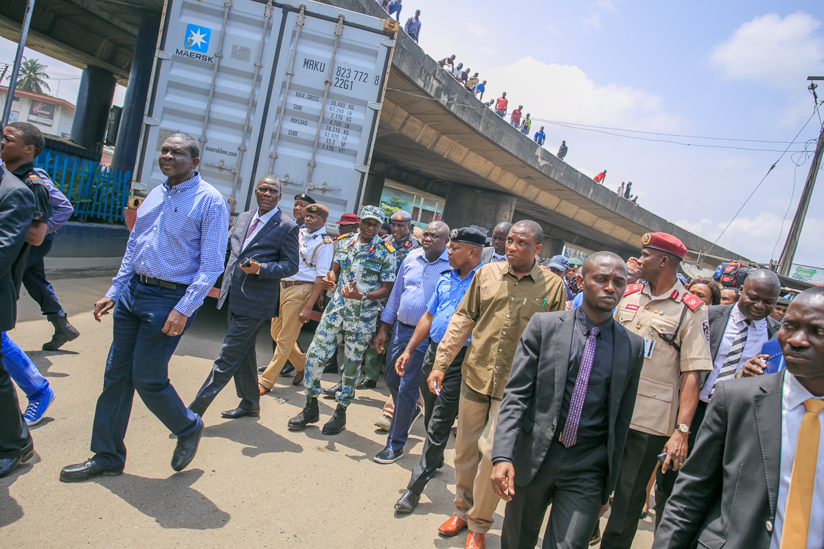 Governor Ambode Visits Traffic Spots In Lagos - Apapa