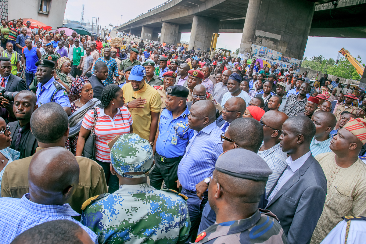 Governor Ambode Visits Traffic Spots In Lagos - Apapa