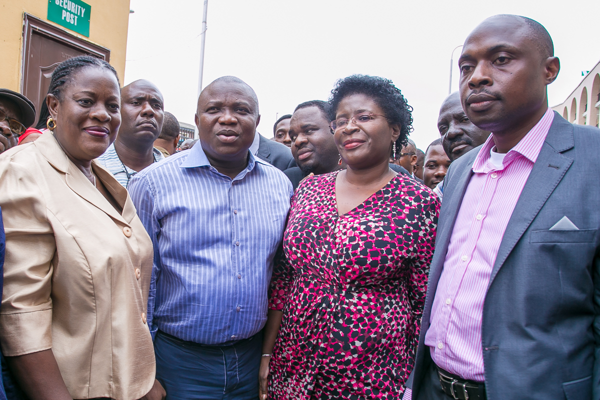 Governor Ambode Visits Traffic Spots In Lagos - Tejuosho Market