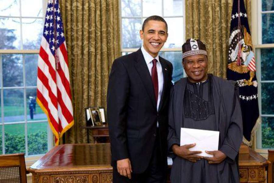  The President of US, Barack Obama and Professor Adebowale Ibidapo Adefuye