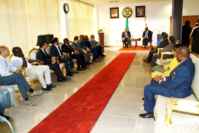 Governor Akinwunmi Ambode meeting with a team of investors from the United Arab Emirates, led by Professor Pat Utomi