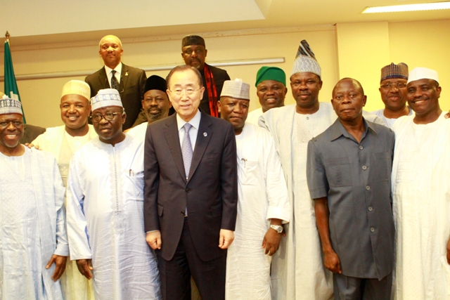 Governor Ambode and Other Governors Meet United Nations Secretary-General, Ban Ki Moon