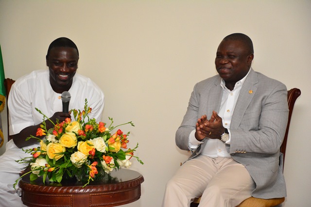 Music Star Akon Visits  Governor Ambode;  Seeks Support For His Light Up Africa Project