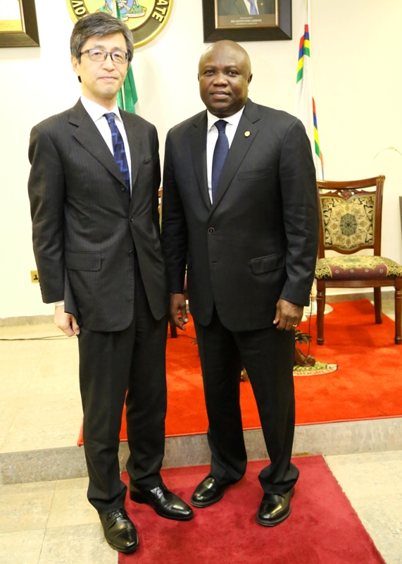 Governor Ambode receives Japanese Ambassador to Nigeria, Mr. Sadanobu Kusaoke at Lagos House, Ikeja