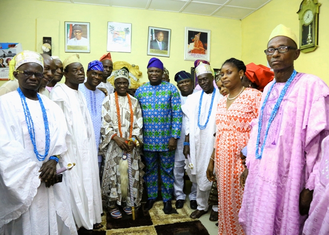 Lagos State Governor, Mr. Akinwunmi Ambode at the Olu of Epe's palace