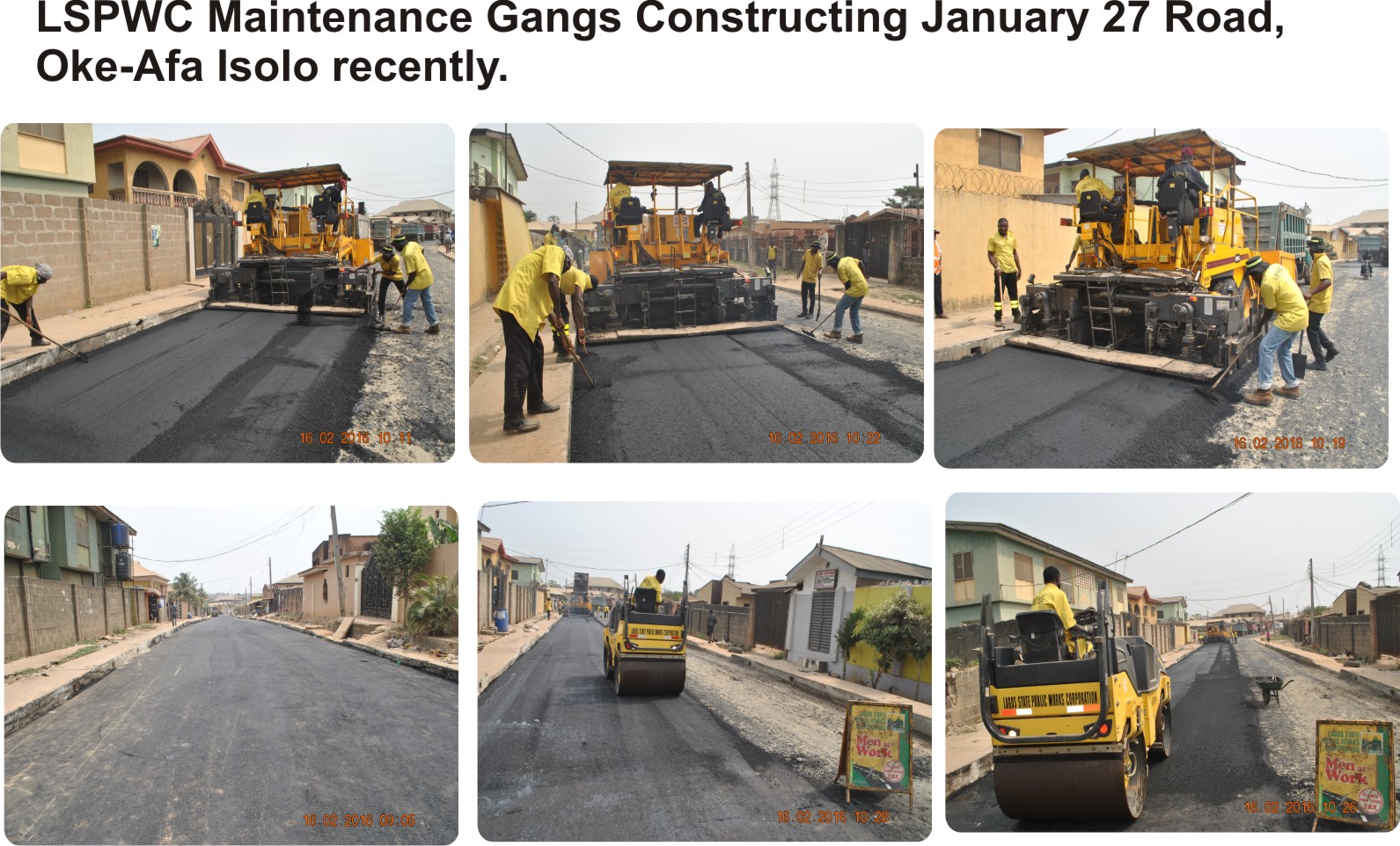 LSPWC Maintenance Gangs Constructing January 27 Road