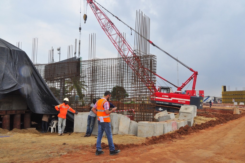 Work in progressat the on-going construction of Fly Over at Abule Egba, Lagos-Abeokuta Expressway by Lagos State Government on Friday, June 17, 2016. 