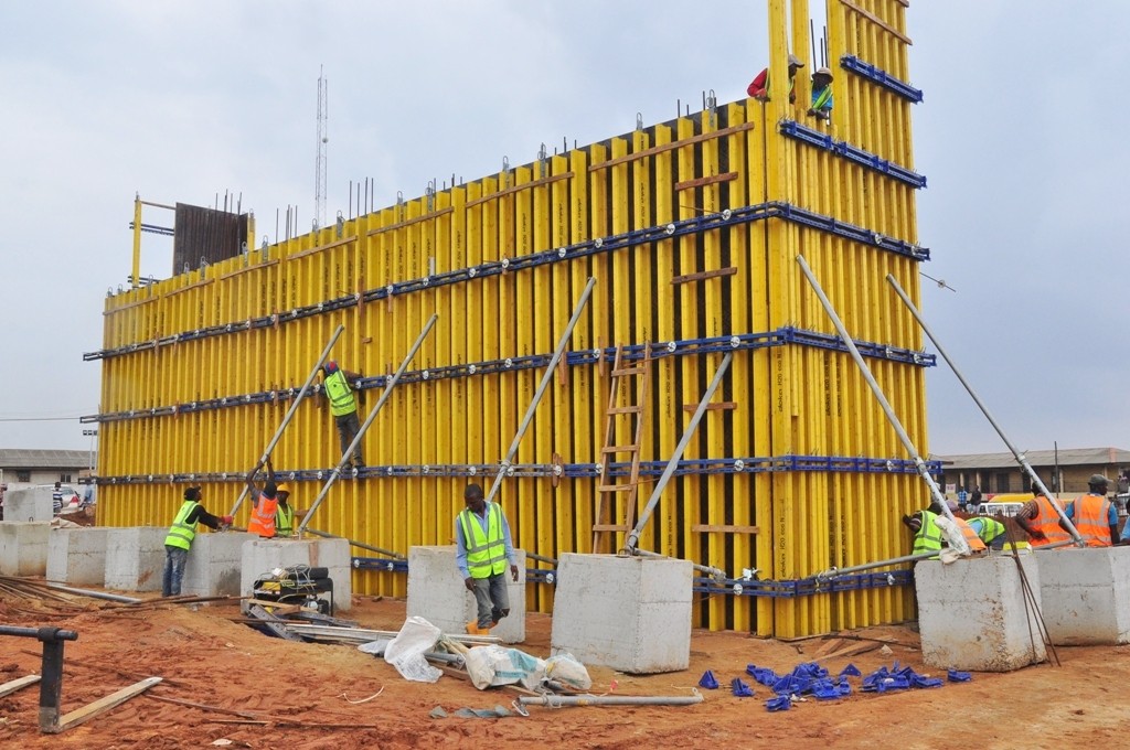 Work in progressat the on-going construction of Fly Over at Abule Egba, Lagos-Abeokuta Expressway by Lagos State Government on Friday, June 17, 2016. 