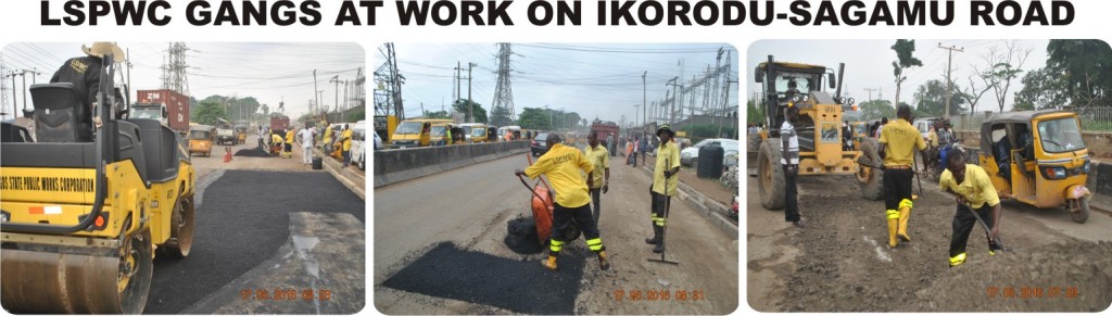 LSPWC GANGS AT WORK ON IKORODU-SAGAMU ROAD