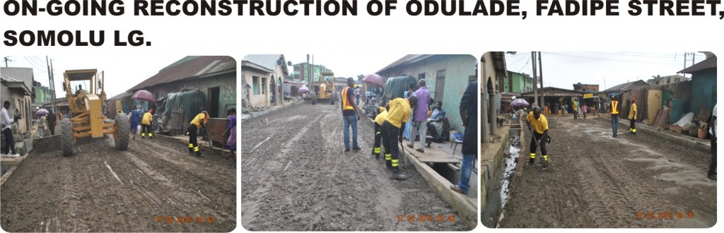 ON-GOING RECONSTRUCTION OF ODULADE, FADIPE STREET, SOMOLU LG