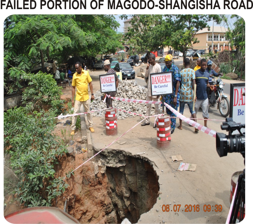 FAILED PORTION OF MAGODO-SHANGISHA ROAD