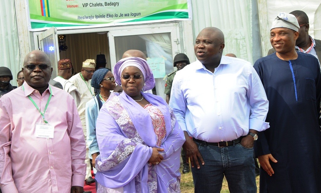 Lagos State Governor, Mr. Akinwunmi Ambode (2nd right), with Secretary to the State Government, Mr. Tunji Bello (right); Deputy Governor, Dr. (Mrs.) Oluranti Adebule (2nd left) and Chief of Staff, Mr. Olukunle Ojo (left) during the State Executive Council and Body of Permanent Secretaries Retreat, with the theme Reflect, Reappraise, Restrategise…Raising the Bar of Governance at the V.I.P Chalet, Badagry, Lagos on Friday, July 22, 2016.