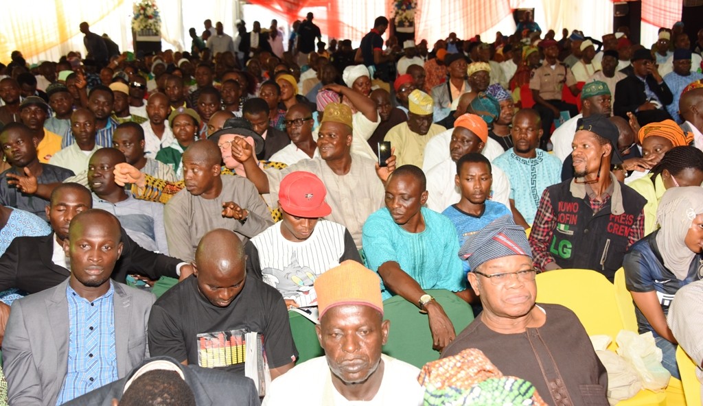 Cross Section of Traditional Rulers; Party Chieftains, Community Leaders, Residents, Market Men and Women during the Y2016 Second Quarter Town Hall meeting at the Muslim Community Playing Ground, General Hospital Road, Badagry, Lagos on Tuesday, July 12, 2016.