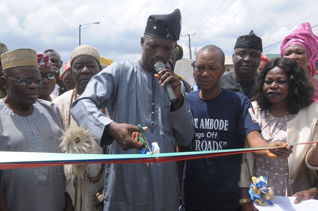 Newly constructed and commissioned road in Kayode Street, Off Iju Ajuwon Road, Ifako in Ifako-Ijaye Local Government. 