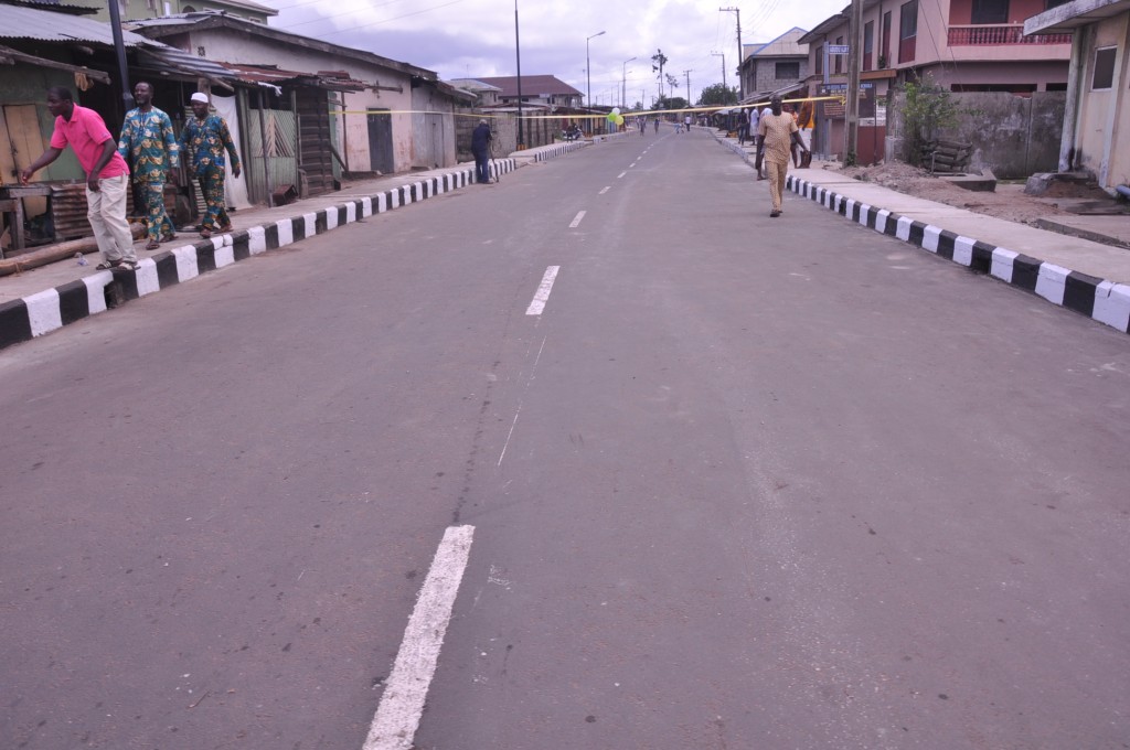 This is Hunwi Tande Road, Ajara Agamathen in Badagry Local Government. The new road is 472m long and 8m wide. 