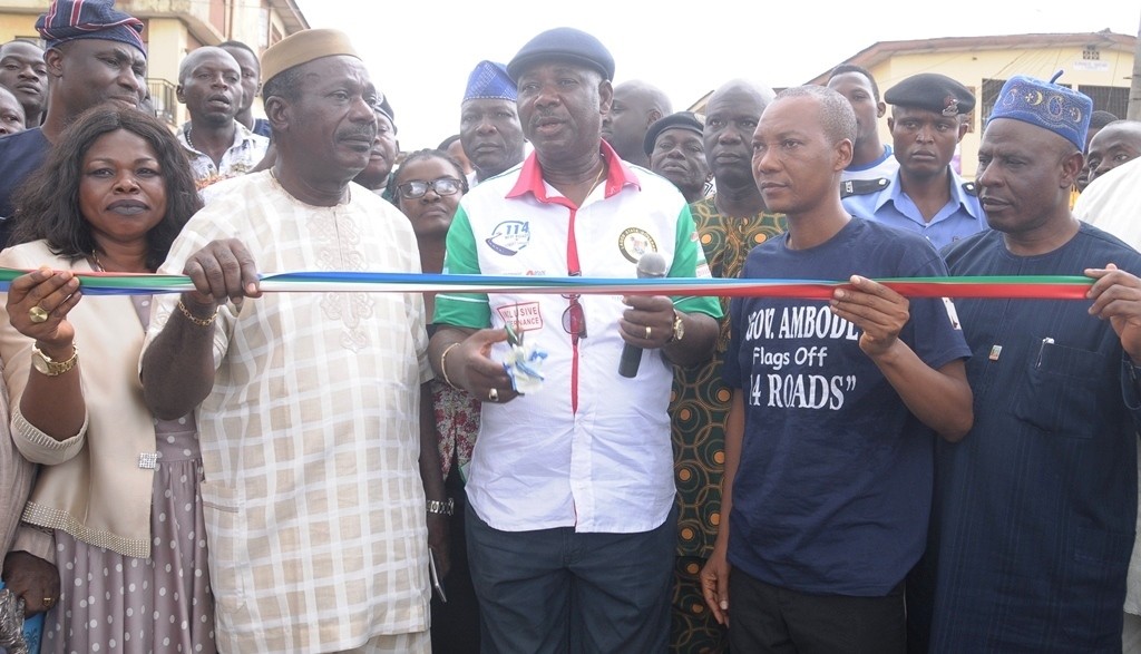 Newly constructed and commissioned road in Odebiyi/Dosumu Street, Ifako Ijaiye Local Government. 