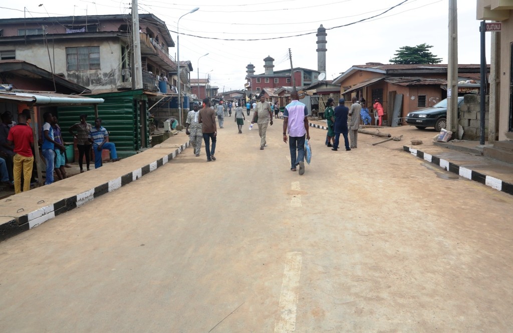 This is Balogun Oyero Street in Ikosi Isheri LCDA. The new road is 213m long and 8m wide. 