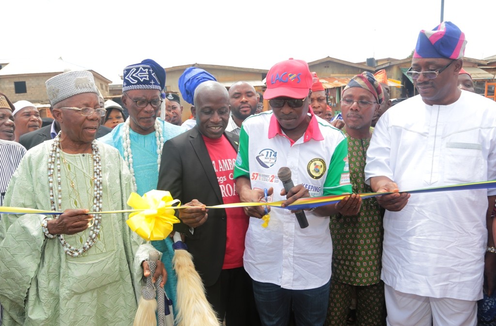 Newly commissioned and constructed road in Owodunni Street, Agbado-Okeodo Local Council Development Area. 
