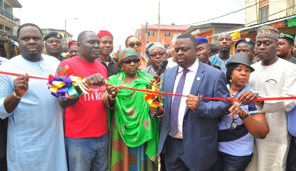 Newly constructed and commissioned road in Bolaji Banwo Street in Coker-Aguda Local Council Development Area. 