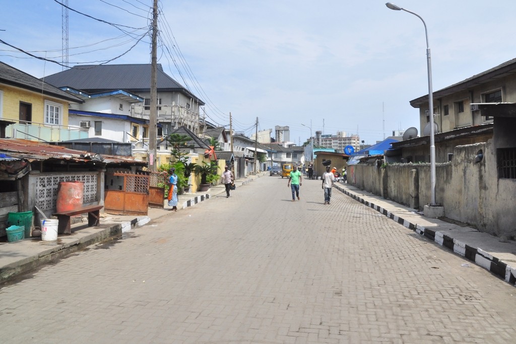 Newly constructed and commissioned Caucrick road in Apapa Local Government. The road is 227m long and 7.5m wide. 
