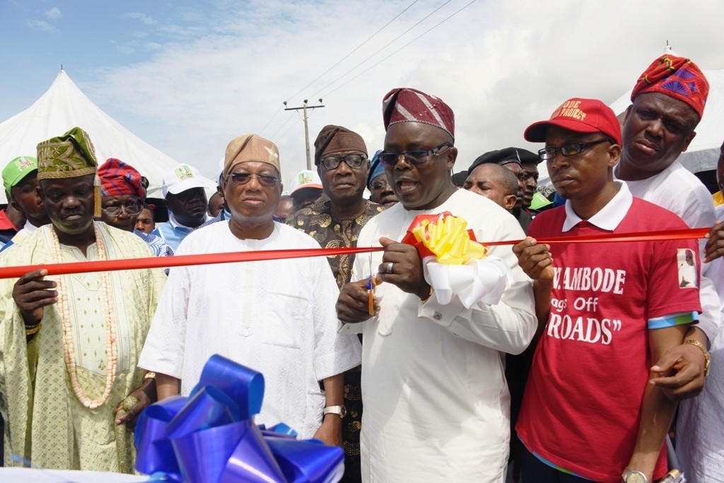 Newly constructed and commissioned Ojuoto/Ajegunle Road in Lekki Local Council Development Area. 