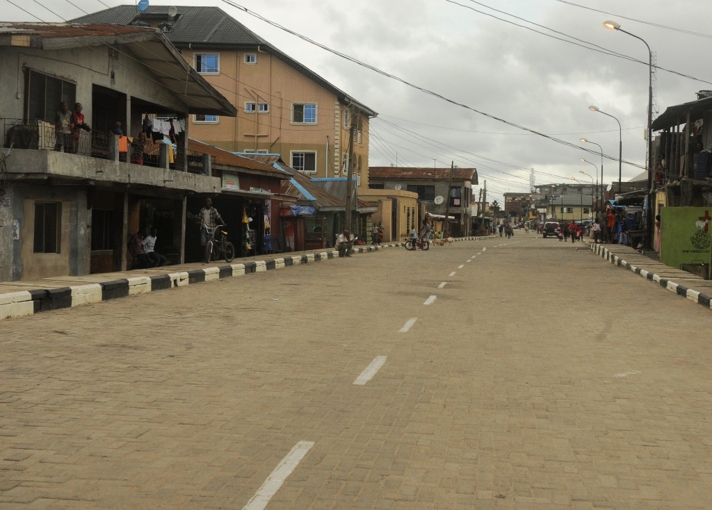 This is Molade Street in Ajeromi-Ifelodun Local Government, the new road is 531m long and 9m wide 