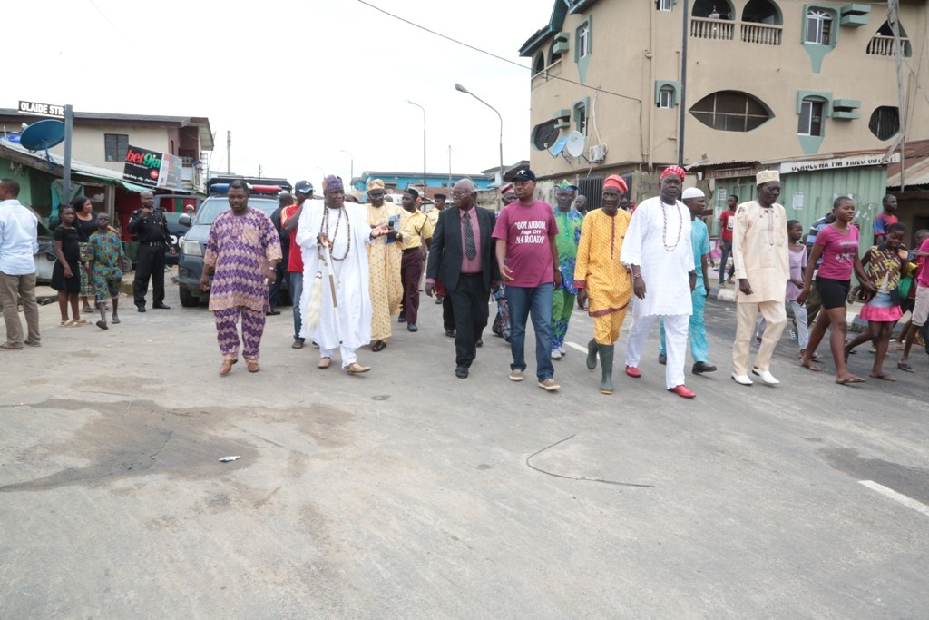 Newly constructed and commissioned Oloruntoyin Str in Bariga LCDA. The road is 537m long and 9m wide