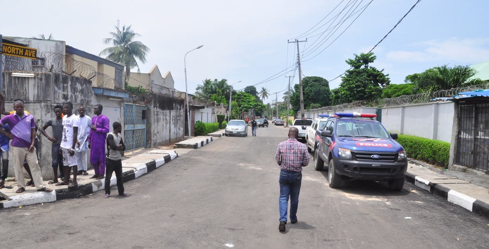 Newly constructed and commissioned road in North Avenue, Apapa Local Government. The road is 648m long and 7.5m wide. 