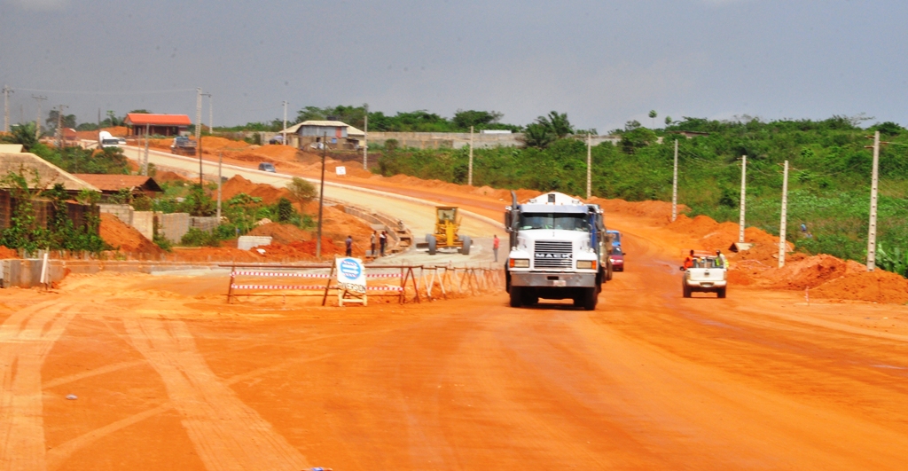 Ongoing construction of Noforija Road, Epe being built by the Lagos State Government. 