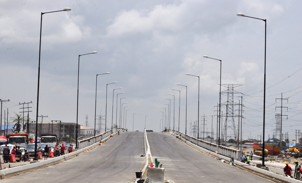 The Ajah Fly Over at Lekki-Epe Expressway nearing completion, being built by the Lagos State Government 