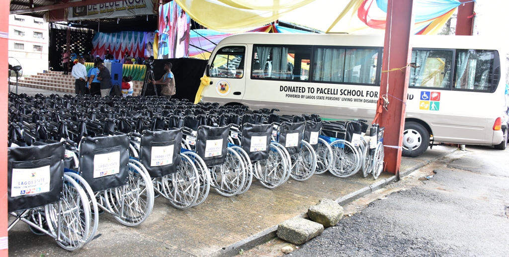 The Assistive Devices and Vehicles presented to Persons Living With Disability in the State by Governor Akinwunmi Ambode at the Blue Roof, LTV 8 Complex, Agidingbi, Ikeja, on Wednesday, August 9, 2017.