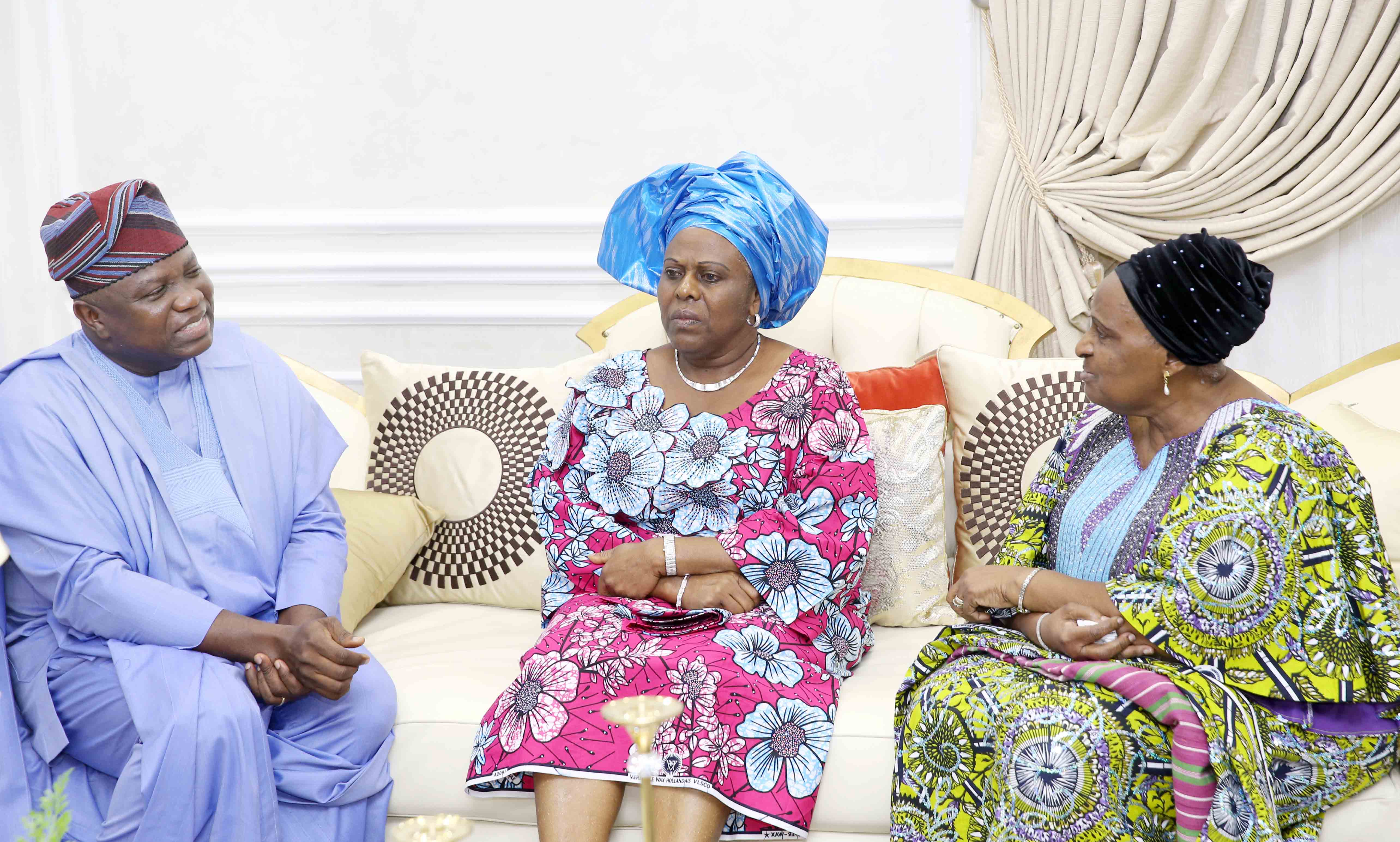 Lagos State Governor, Mr. Akinwunmi Ambode, with Ambassador Tokunbo Awolowo-Dosunmu and daughter of Chief Obafemi Awolowo, Mrs. Omotola Oyediran during their courtesy visit to the Governor at the Lagos House, Ikeja, on Tuesday, September 26, 2017.
