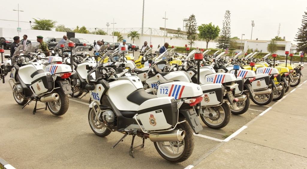 The Power Bikes presented to the Police, RRS, LASTMA and LASEMA at Lagos House, Ikeja, on Tuesday, January 23, 2018