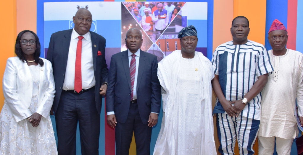  Permanent Secretary, Lagos State Ministry of Health, Mrs. Modele Osunkiyesi; Special Adviser to the Governor on Primary Health Care, Dr. Olufemi Onanuga; Commissioner for Health, Dr. Jide Idris; his counterpart for Information & Strategy, Mr. Kehinde Bamigbetan; Special Adviser to the Governor on Information & Strategy, Mr. Idowu Ajanaku and Permanent Secretary, Health Service Commission, Mr. Jamiu Adewale Ashimi during the on-going Y2018 ministerial press briefing as part of activities to commemorate the third Year in Office of Governor Akinwunmi Ambode, at the Bagauda Kaltho Press Centre, the Secretariat, Alausa, Ikeja, on Friday, May 4, 2018. 