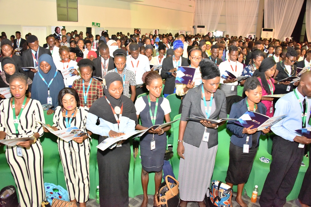Cross section of graduating students of Ready Set Work 3.0 during their graduation ceremony at Landmark Event Centre, Victoria Island, on Tuesday, October 30, 2018.