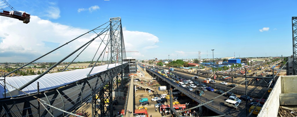 Ongoing construction of the Oshodi Transport Interchange at an advanced stage, being built by the Lagos State Government.